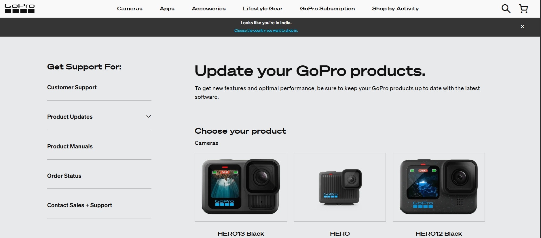 update gopro firmware