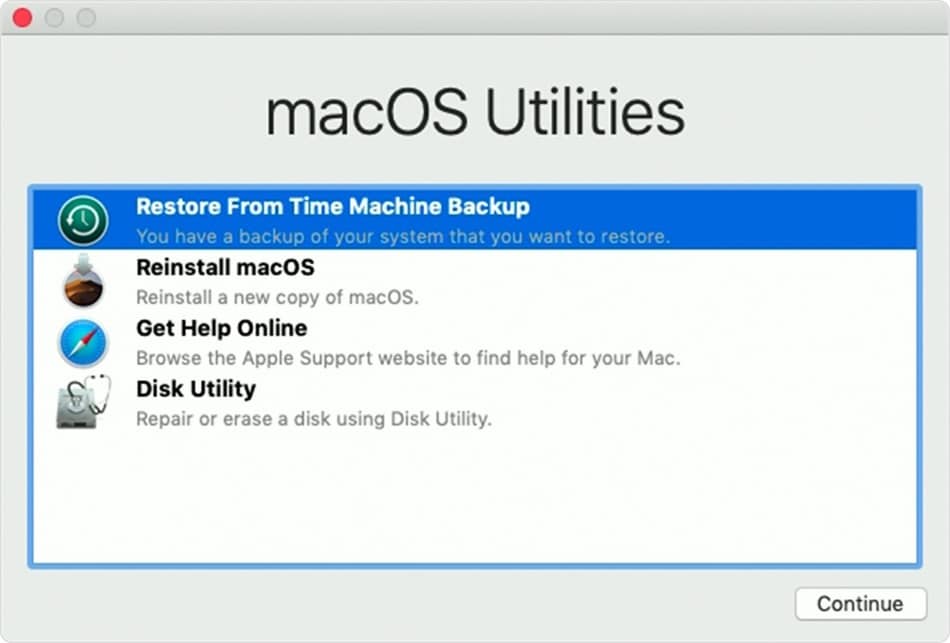 macrestore from time machine backup