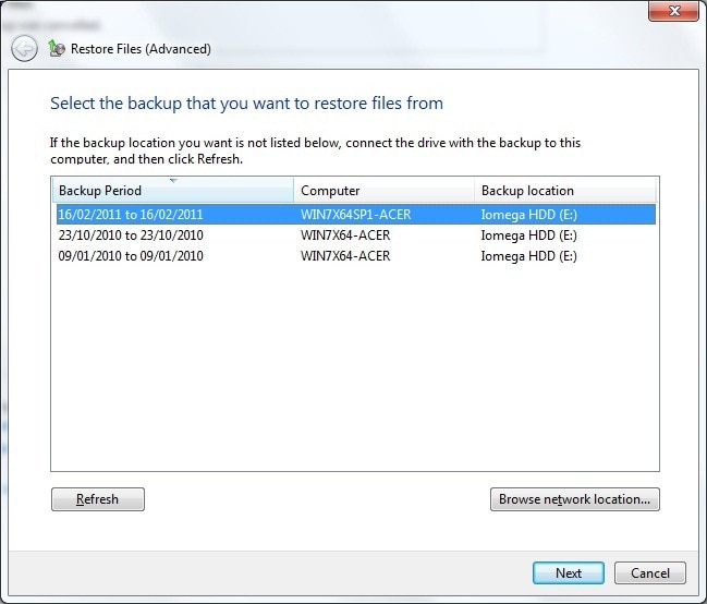 recover from external drive