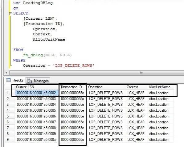 ms sql transaction log