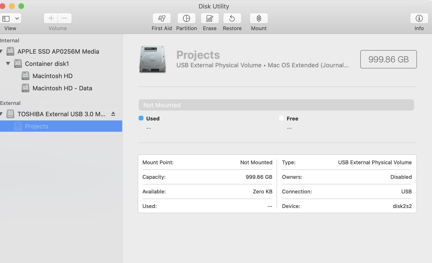 mac mount disk