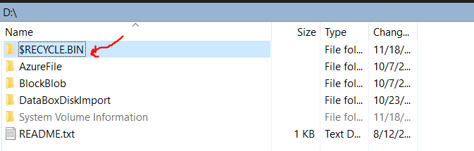 recycle bin hidden folder