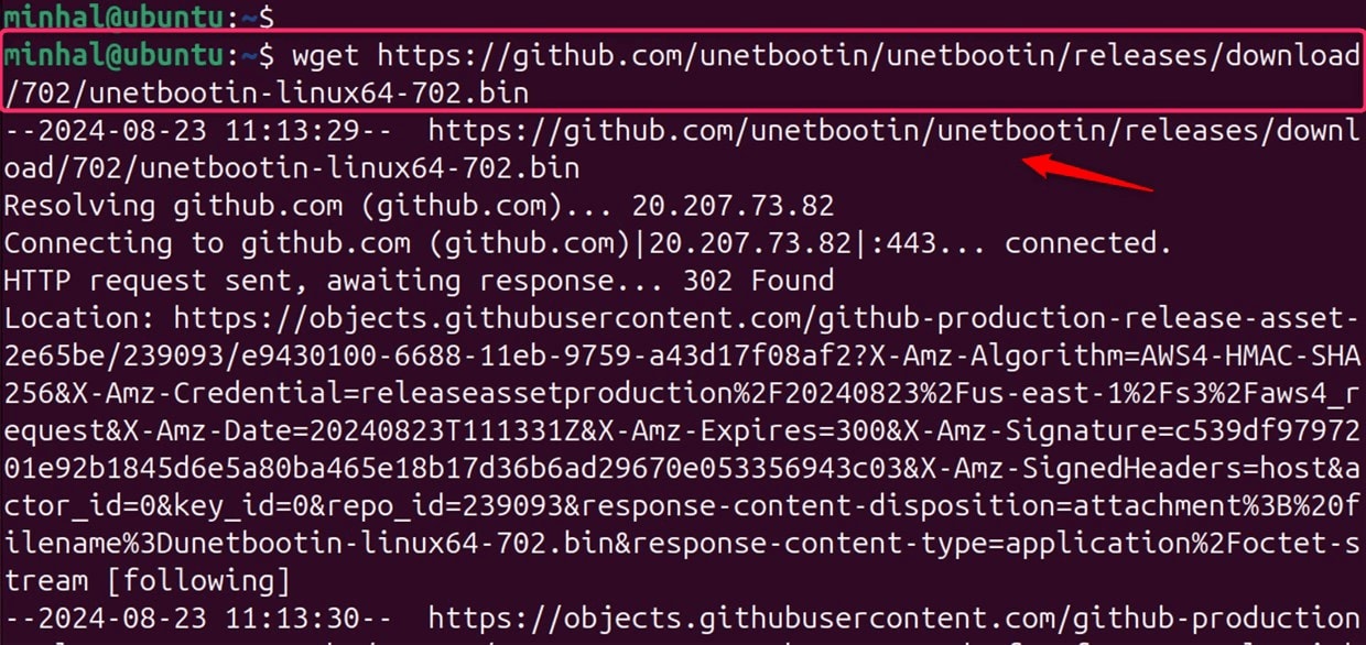 unetbootin for linux terminal