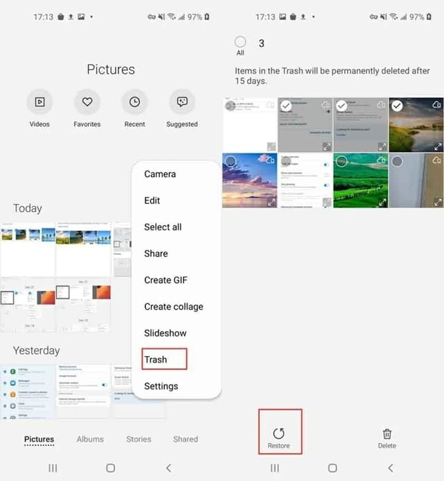 xperia phone restore photos