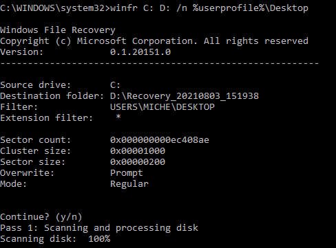 windows file recovery