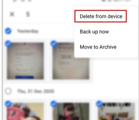 delete google photos from mobile