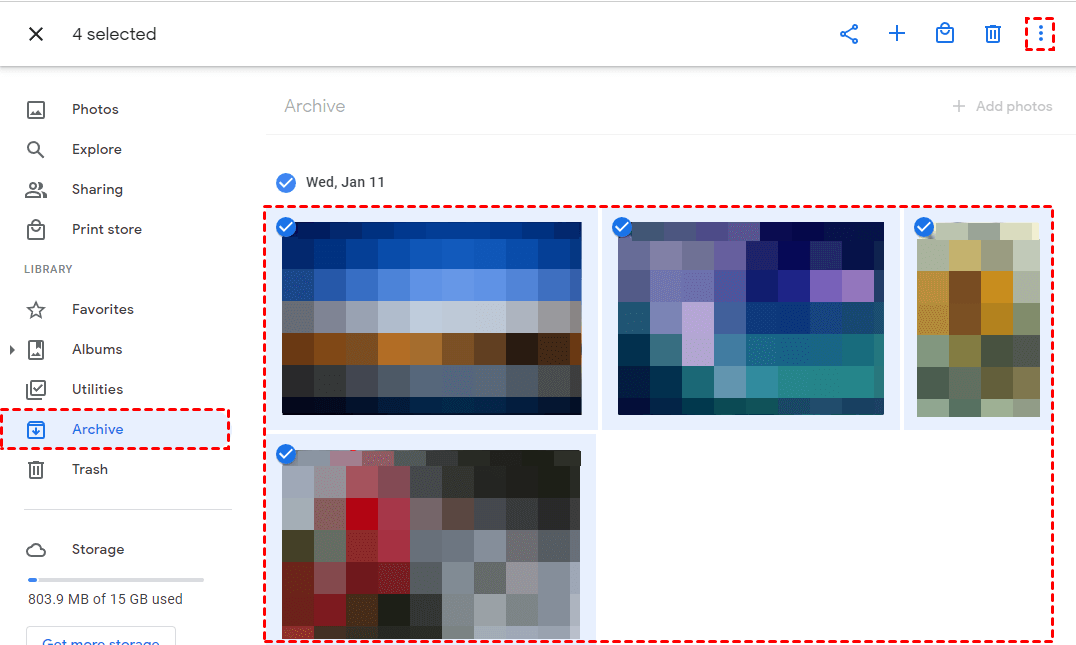 empty archive folder