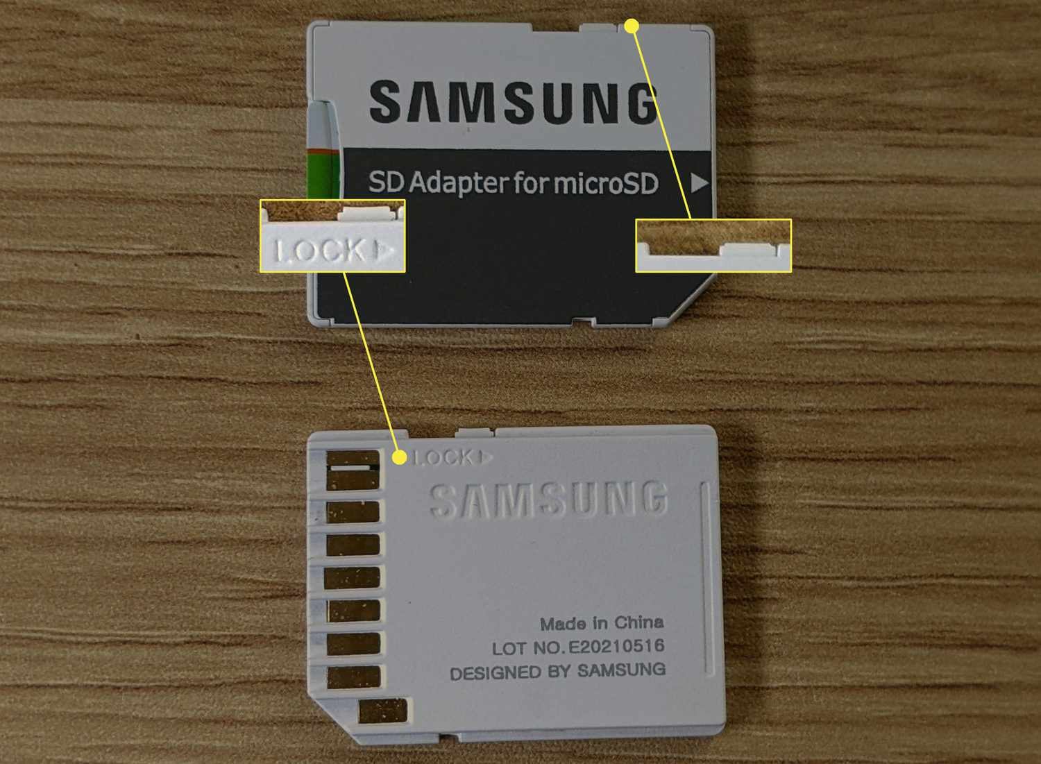 unlock sd card manually