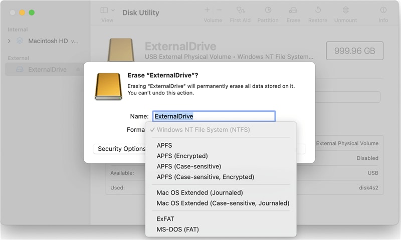 erase hard drive mac