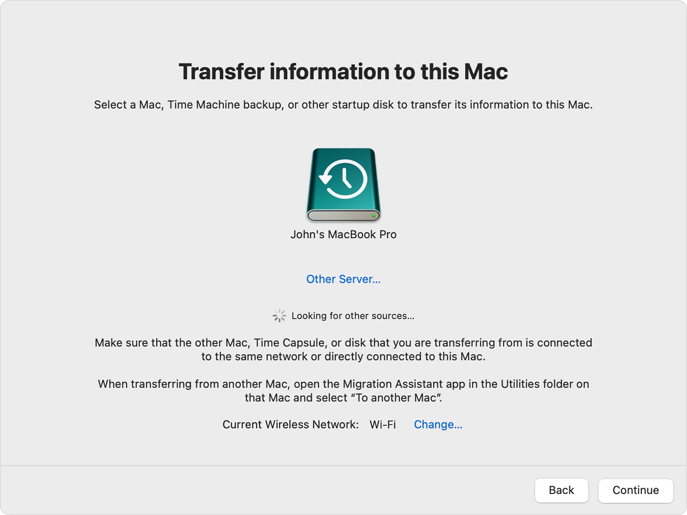 restore from backup