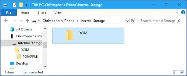 browse dcim folder