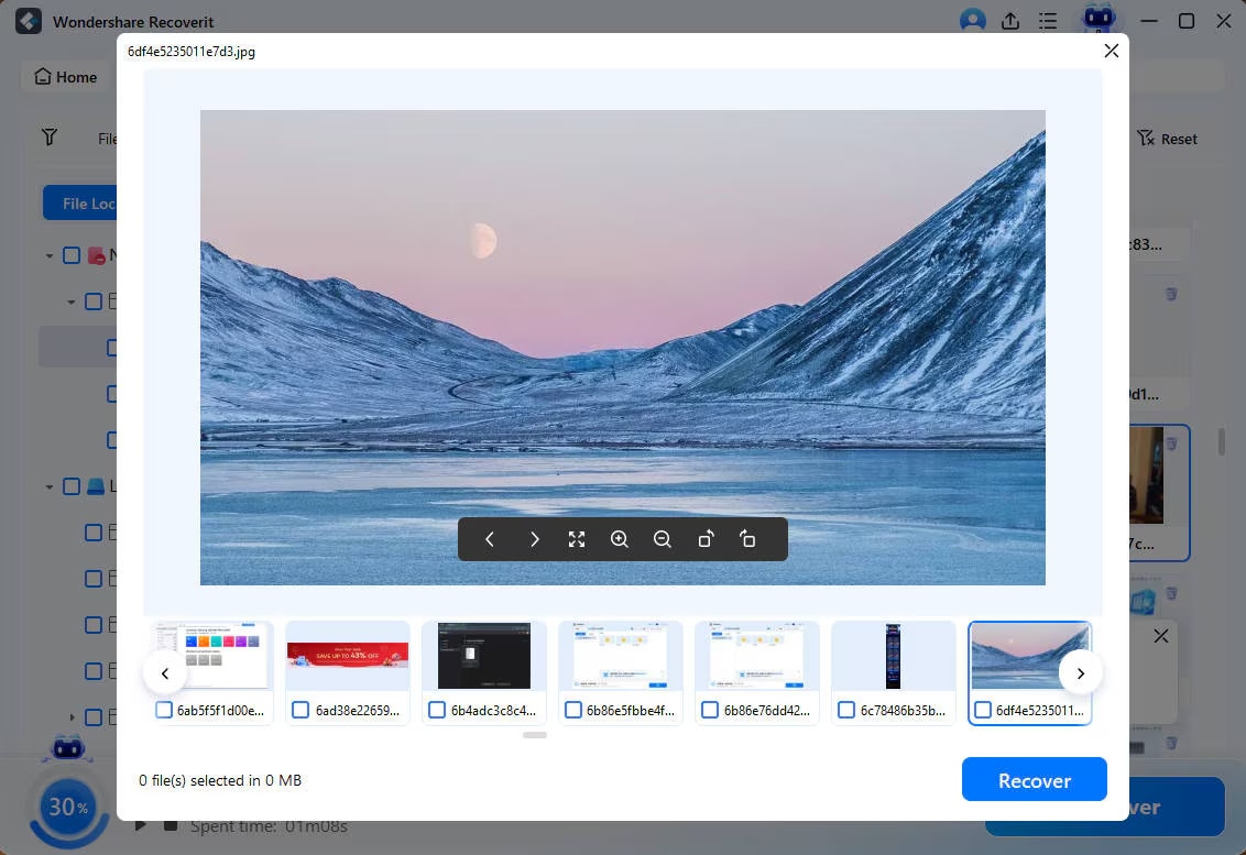 recoverit post recovery image enhancement