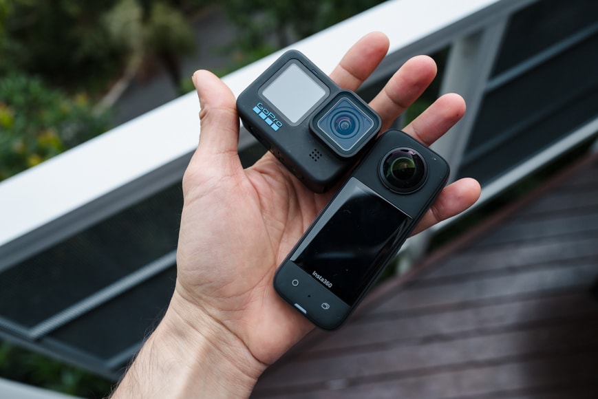 gopro and insta360 cameras