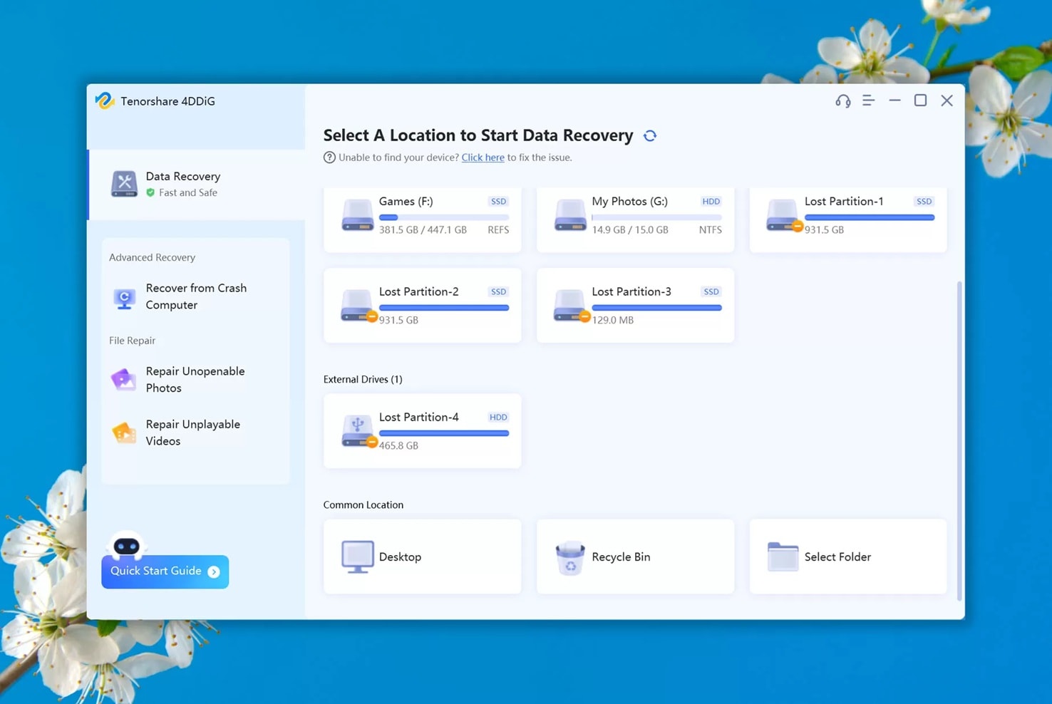 tenorshare 4ddig data recovery tool
