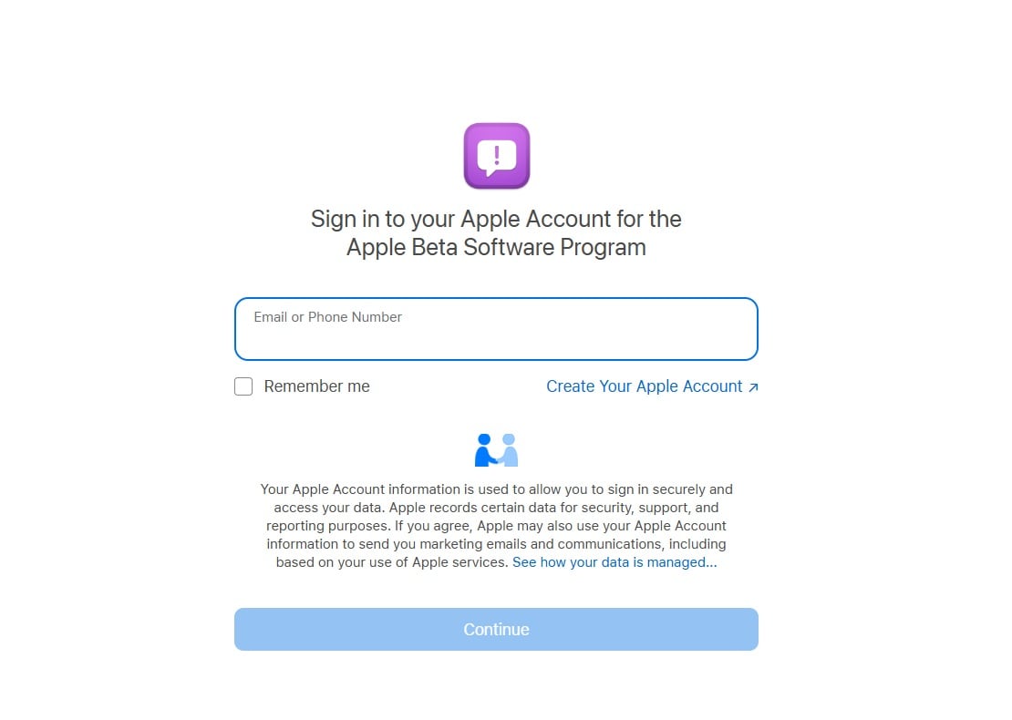 sign up apple beta program