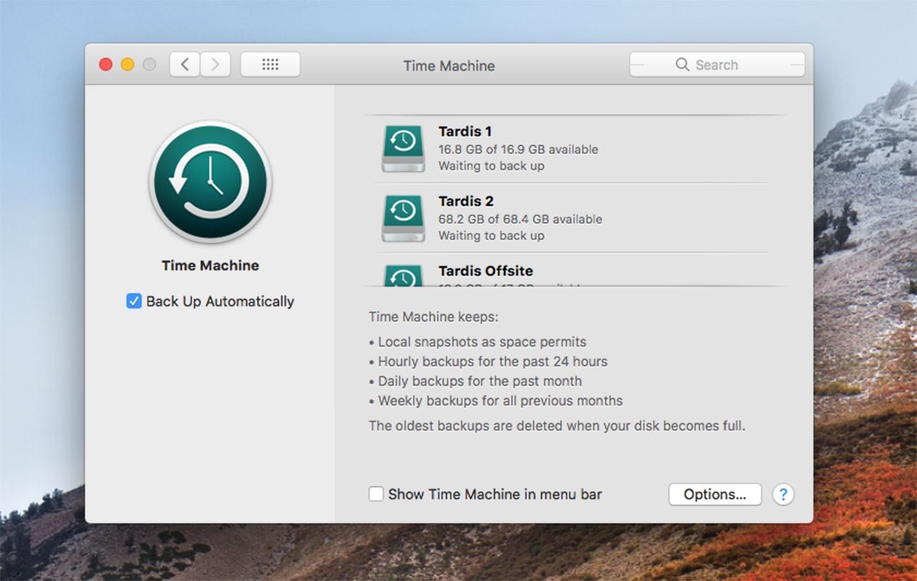 time machine backup mac