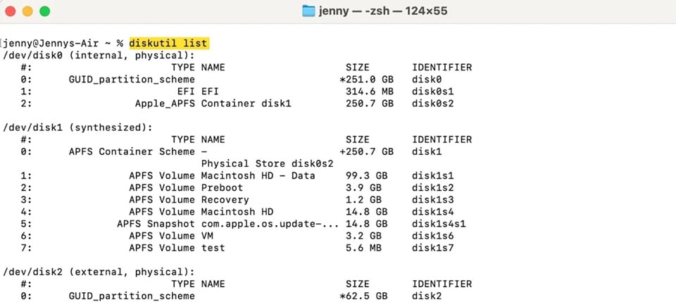 restore using terminal