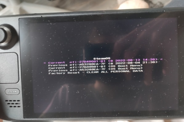 steam deck recovery mode