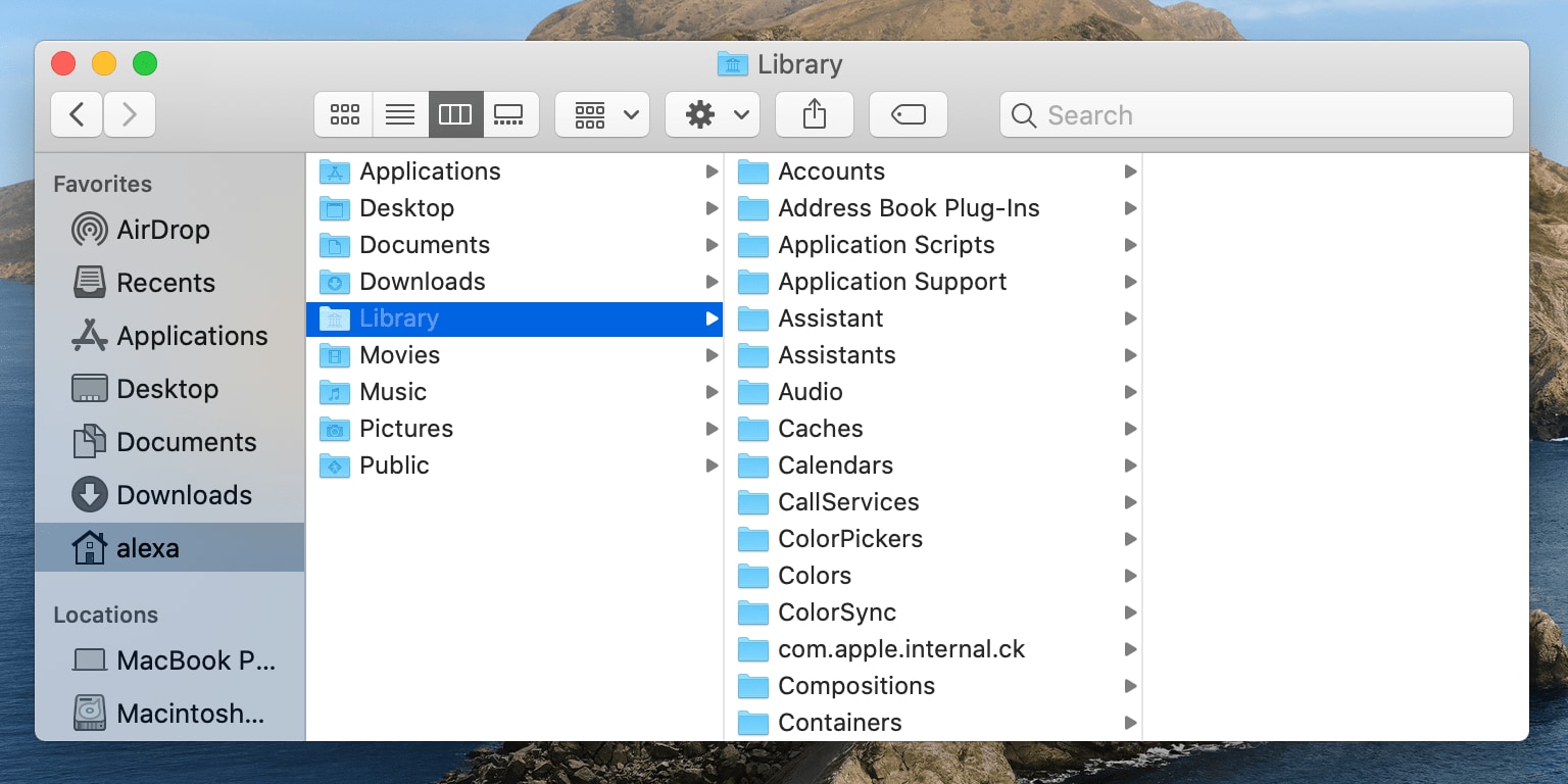 mac finder library