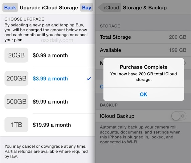 icloud storage buy plan