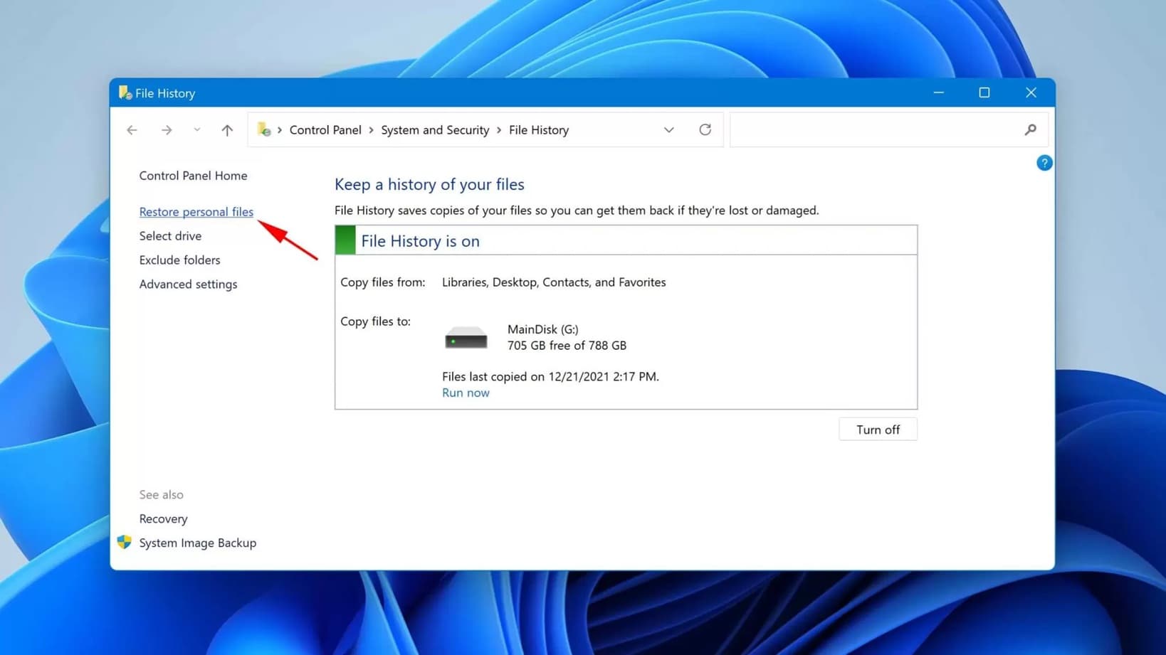 windows file history
