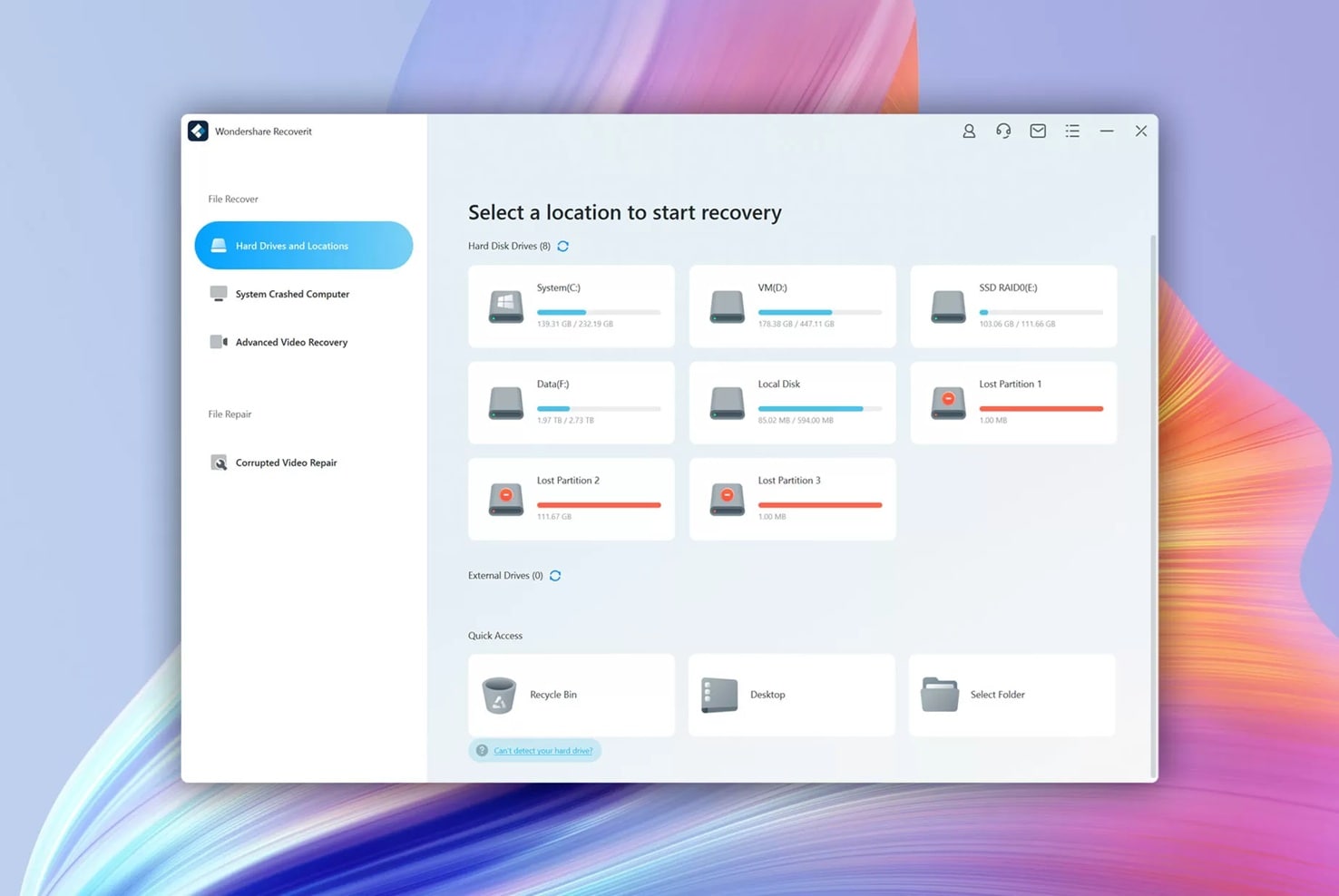 recover deleted videos using recoverit