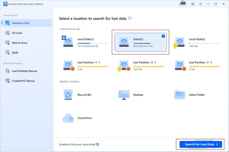 ease us video recovery online tool