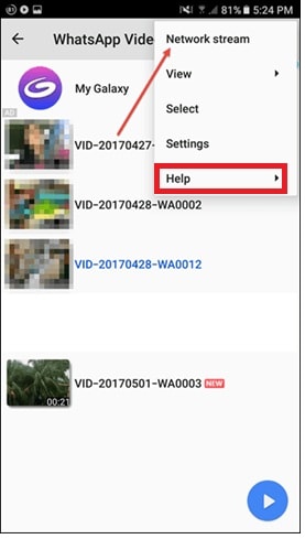 restore using mx player app help