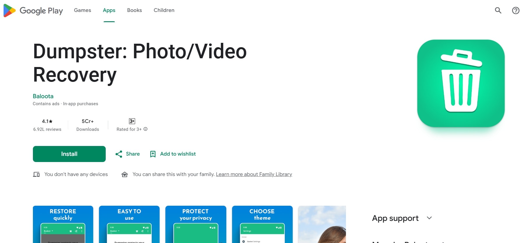 dumpster app rating reviews