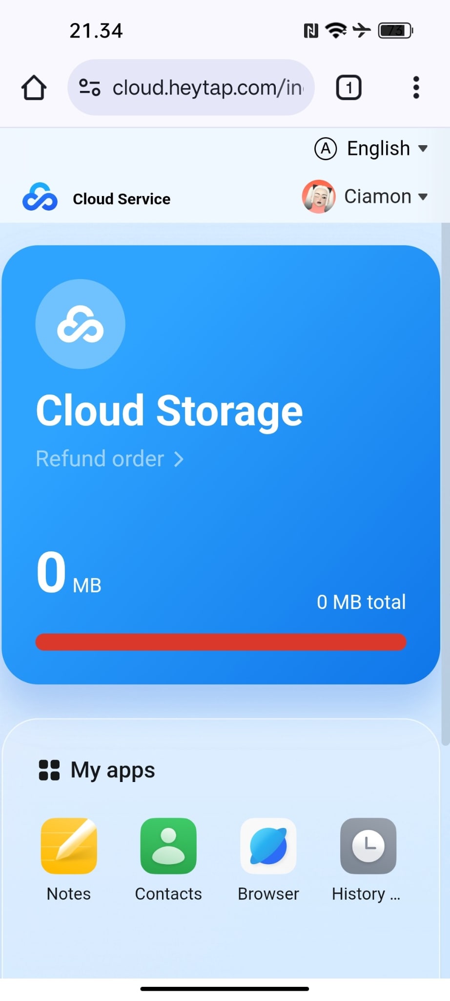 hey tap cloud restore data