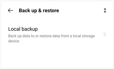 restore videos from local backup