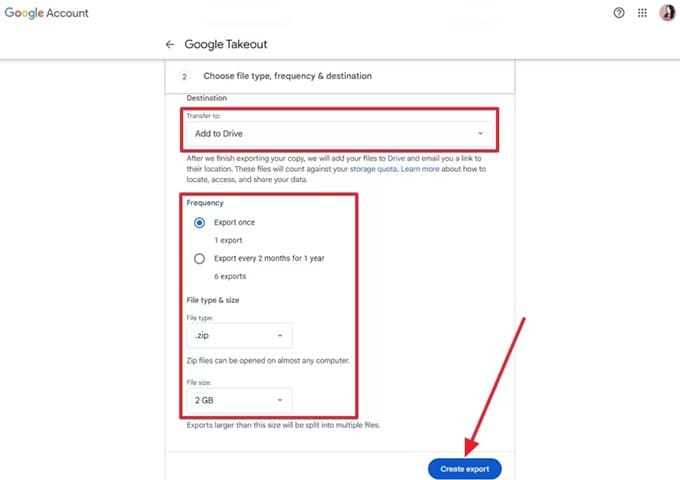 restore from google take out