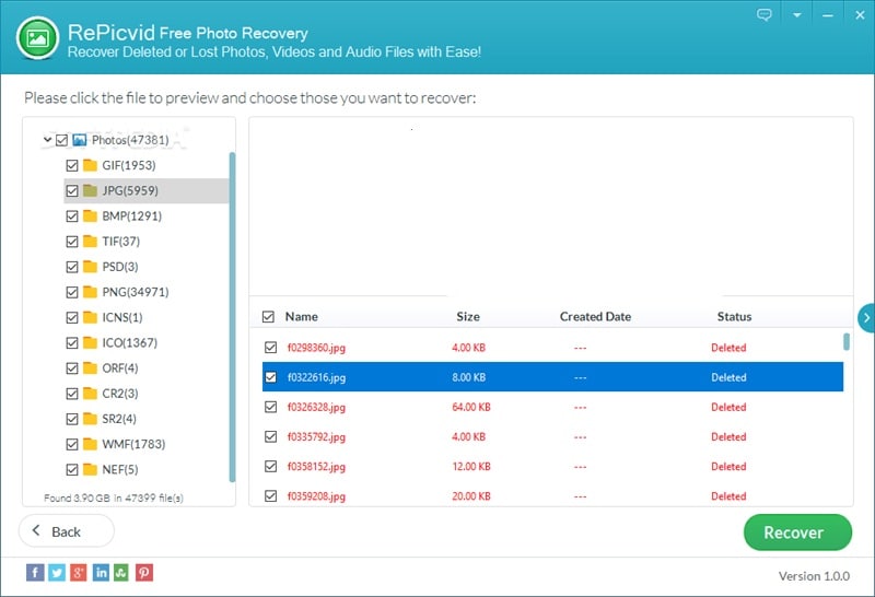 repicvid photo recovery tool recover files on pc