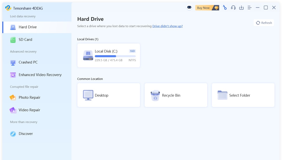 tenorshare 4ddig data recovery tool