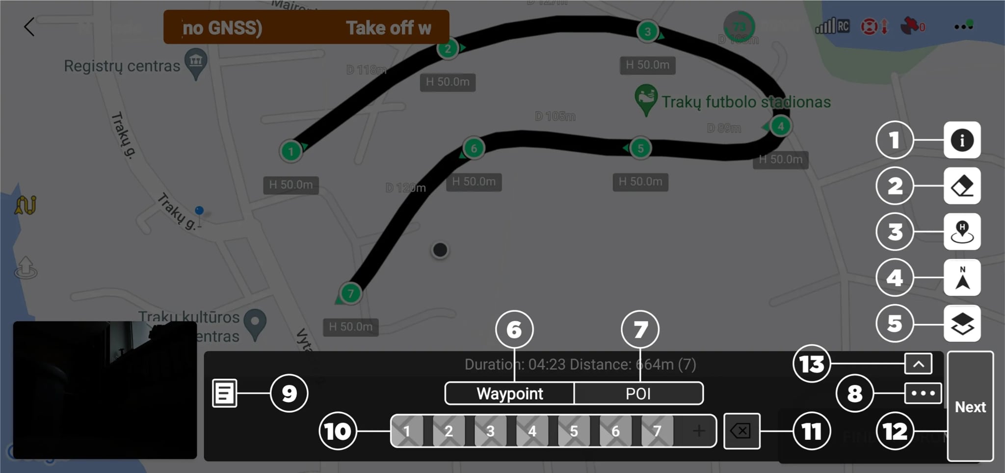 dji fly app map view