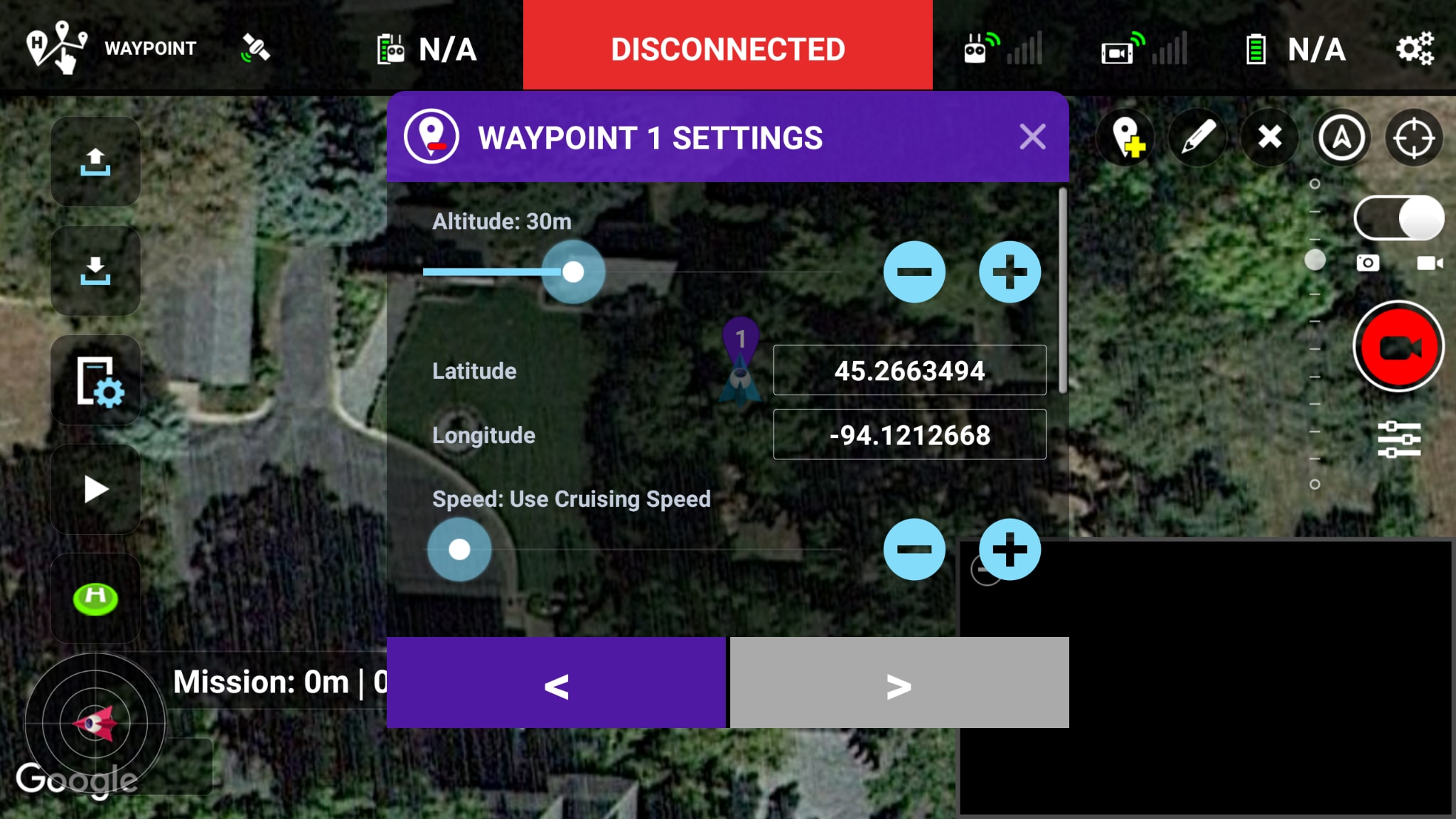 enter manual coordinates in dji fly app