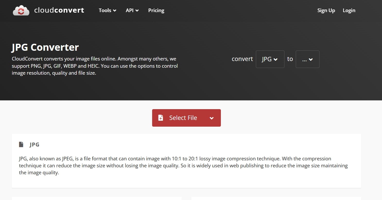 use cloud convert to change format