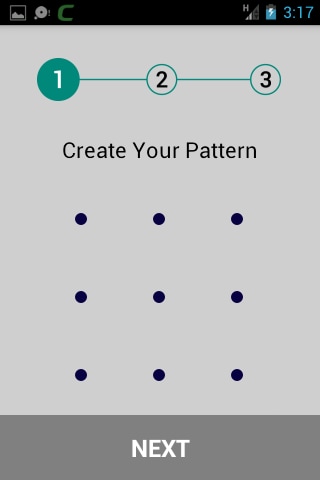 enter phone lock pattern and check