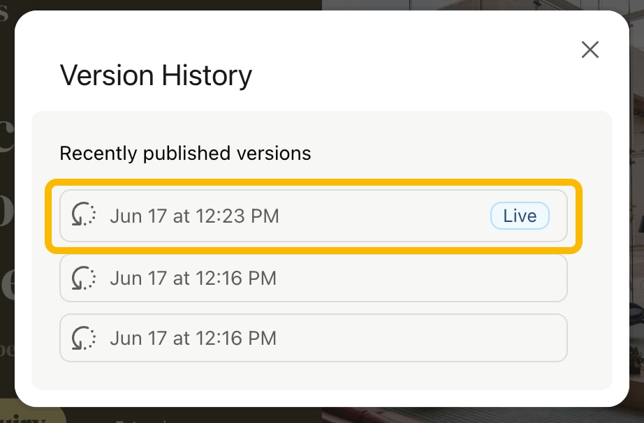 restore from version history