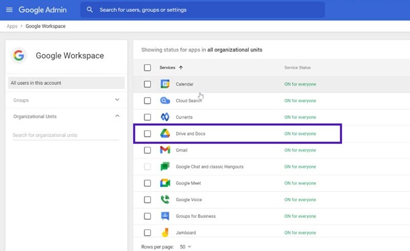 restore from admin console