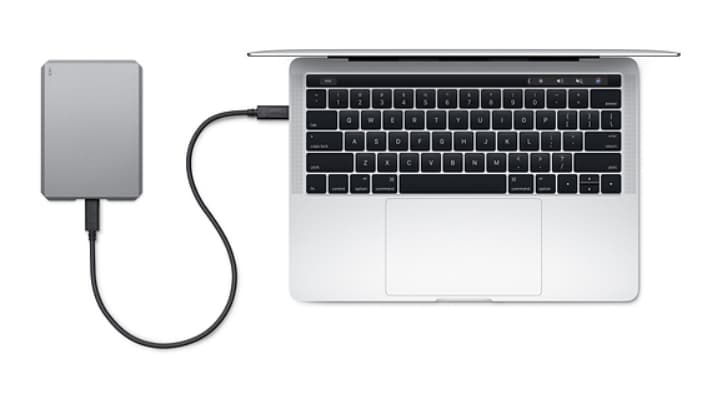 mac connect drive using another usb port