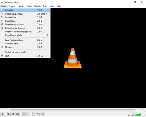 open video using vlc
