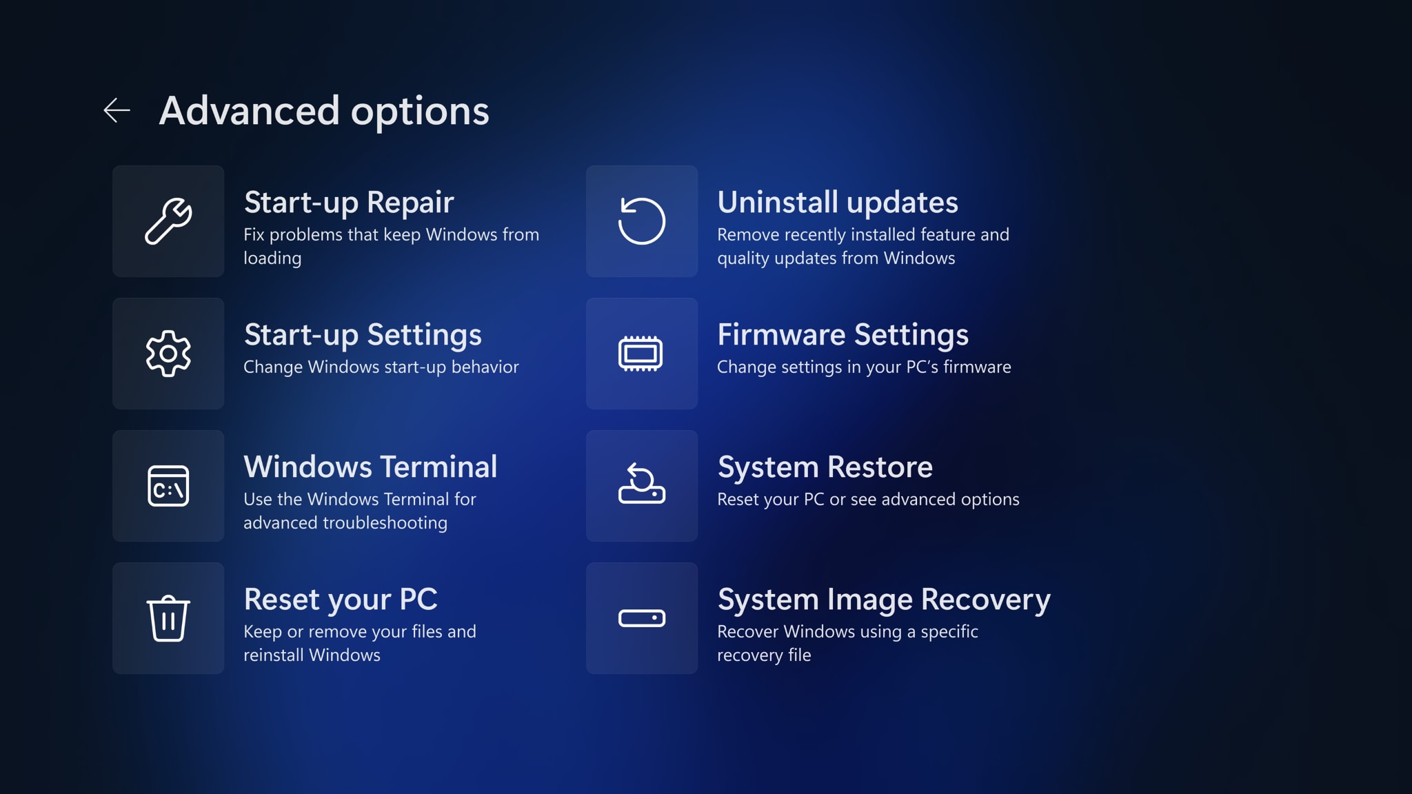 system image recovery windows 10