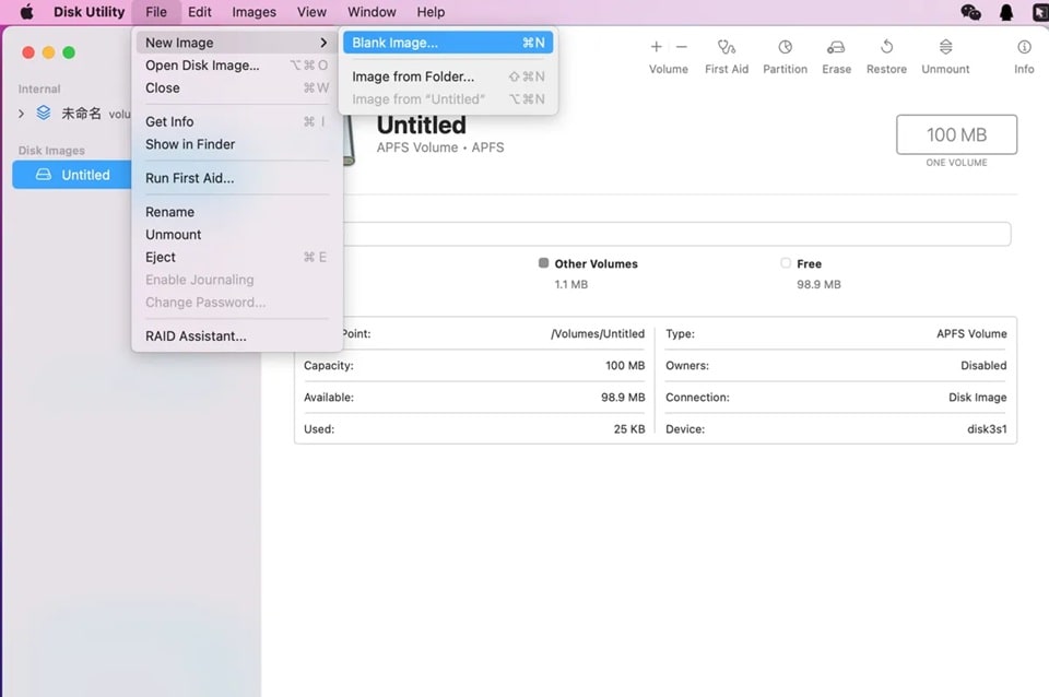 open dmg using disk utility mac