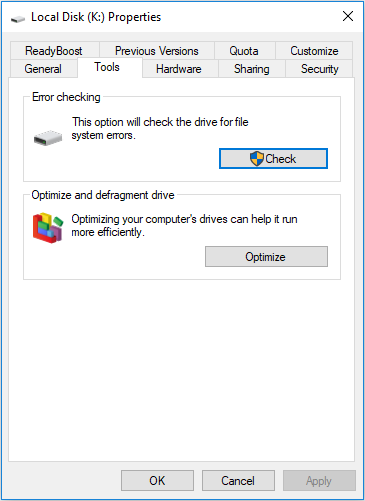 windows error checking