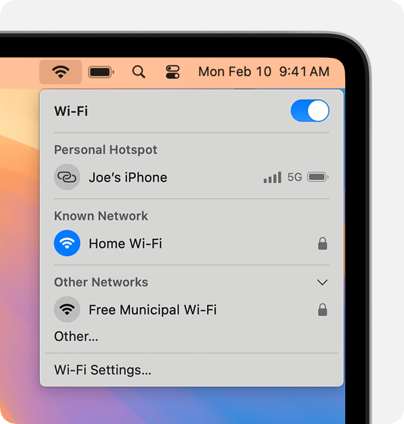mac connect to wifi