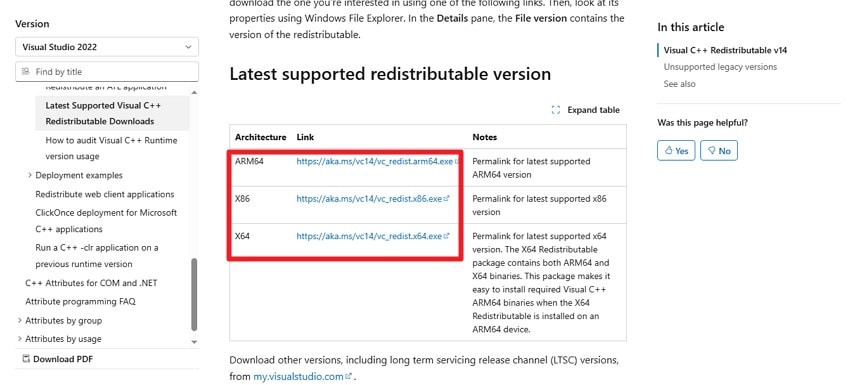 visit microsoft website press download