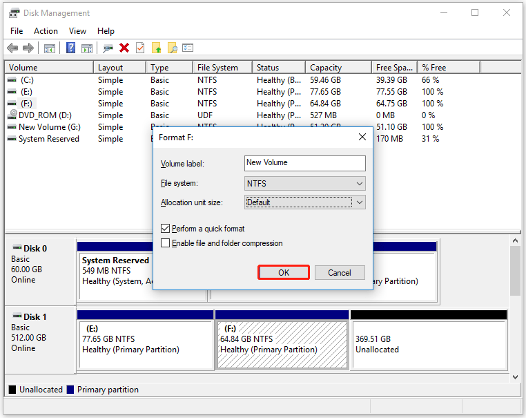 create new partition