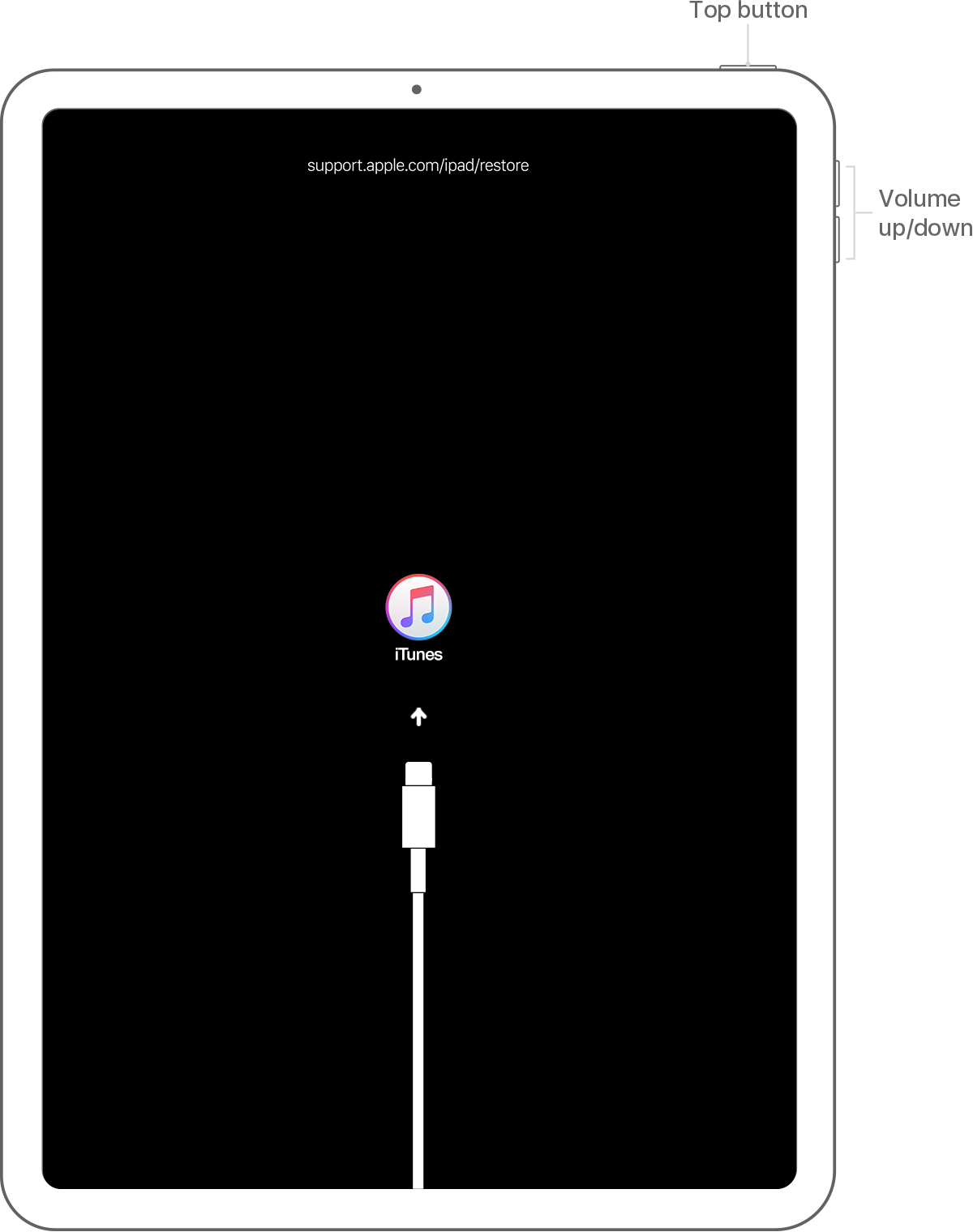 put ipad in recovery mode using volume button