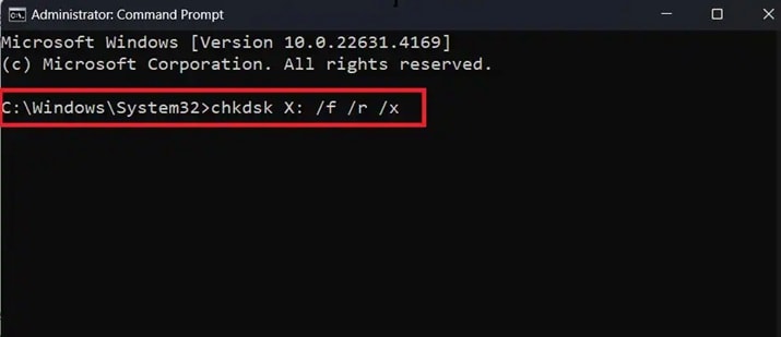 run chkdsk command windows pc